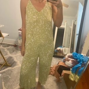 Green Floral Sleeveless Dress